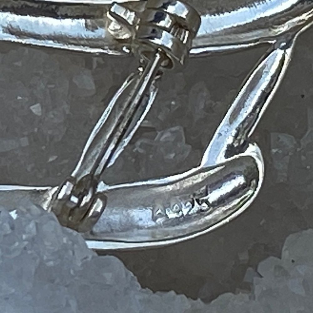 Sterling Silver Musical Note Brooch Pin - Picture 3 of 3